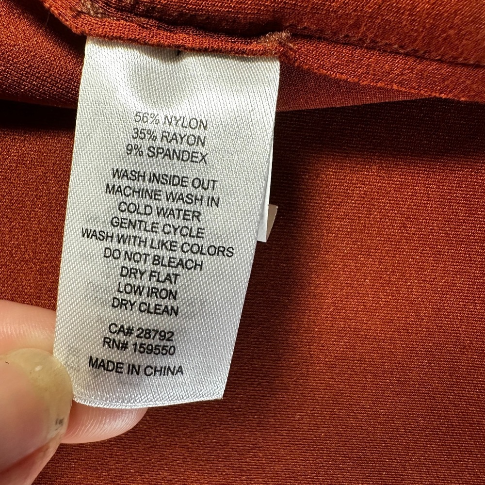 Carolina Belle Montreal Open Front Jacket Cardigan Rust Orange SZ LG NWOT Career - Picture 5 of 7
